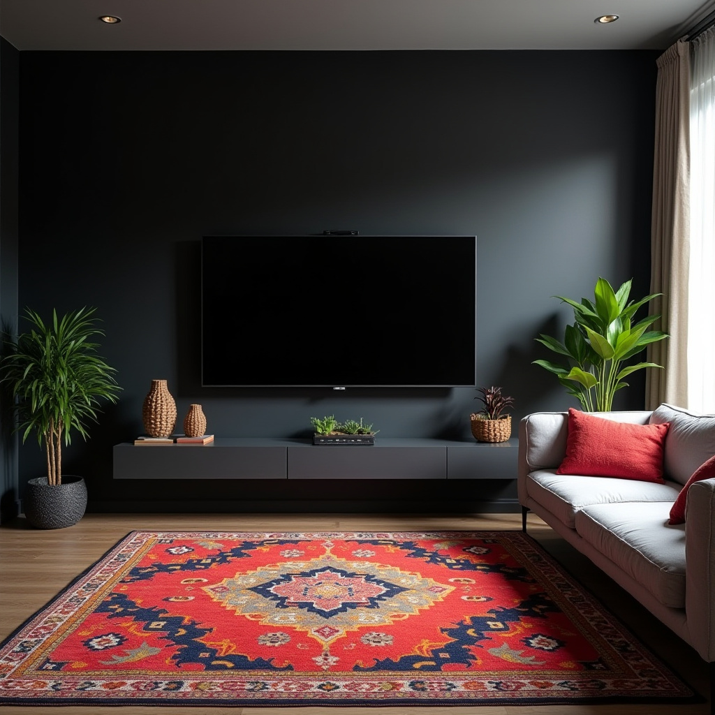 Dark Tv Wall Living Room 29