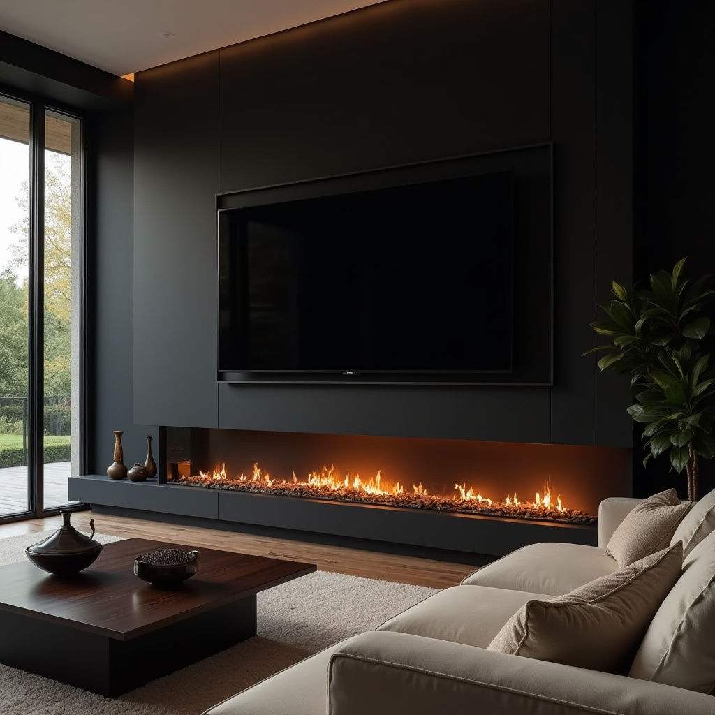 Dark Tv Wall Living Room 6