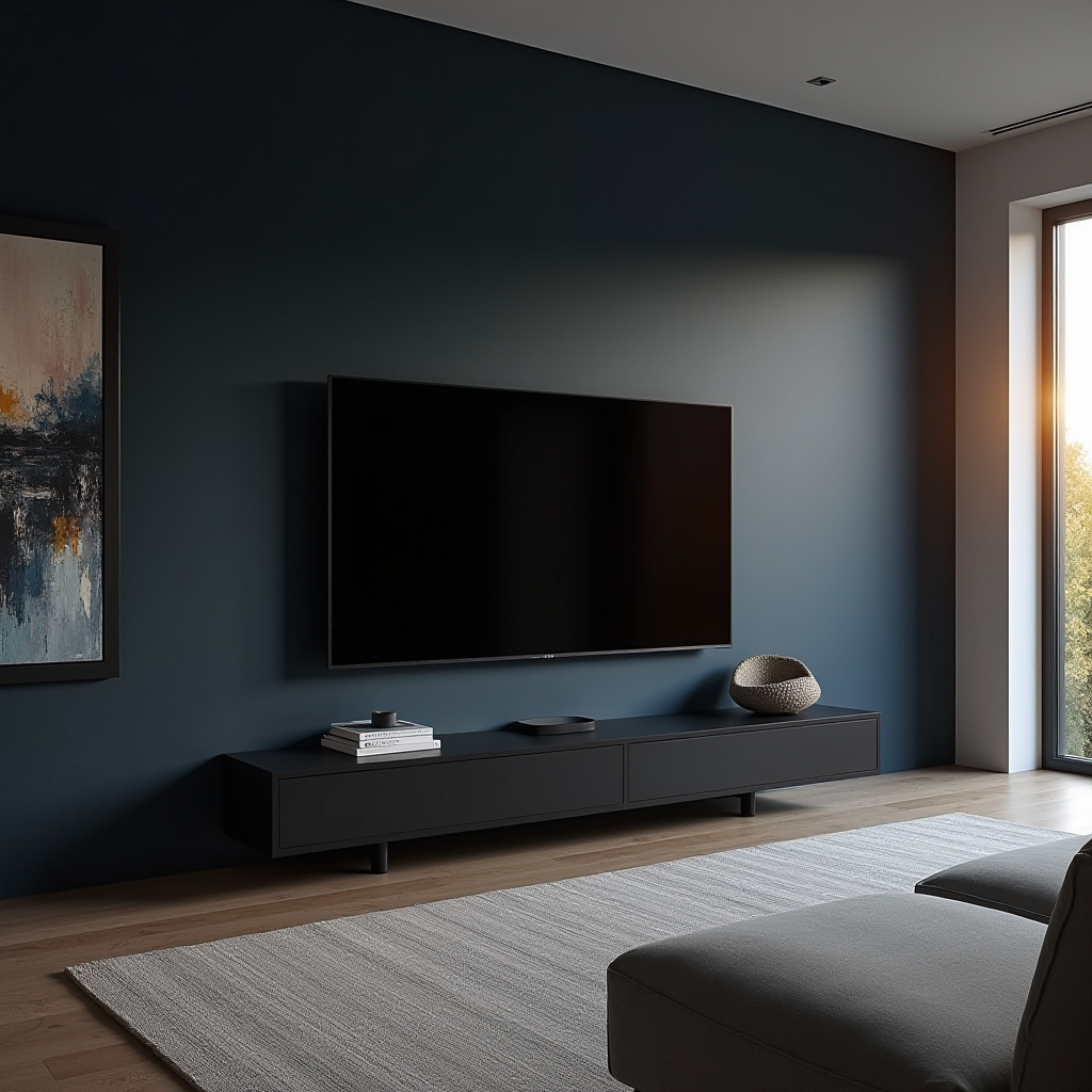 Dark Tv Wall Living Room 7