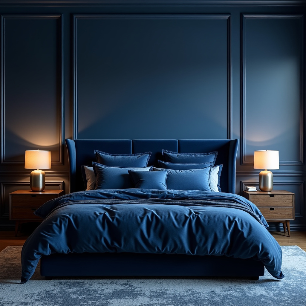 Deep Blue Bedroom 1