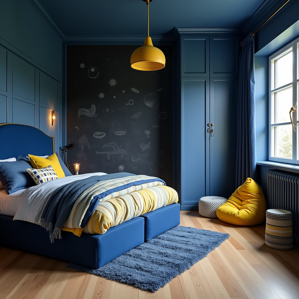 Deep Blue Bedroom 13