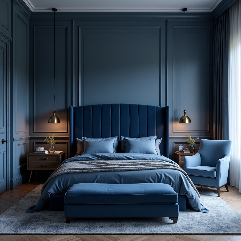 Deep Blue Bedroom 14