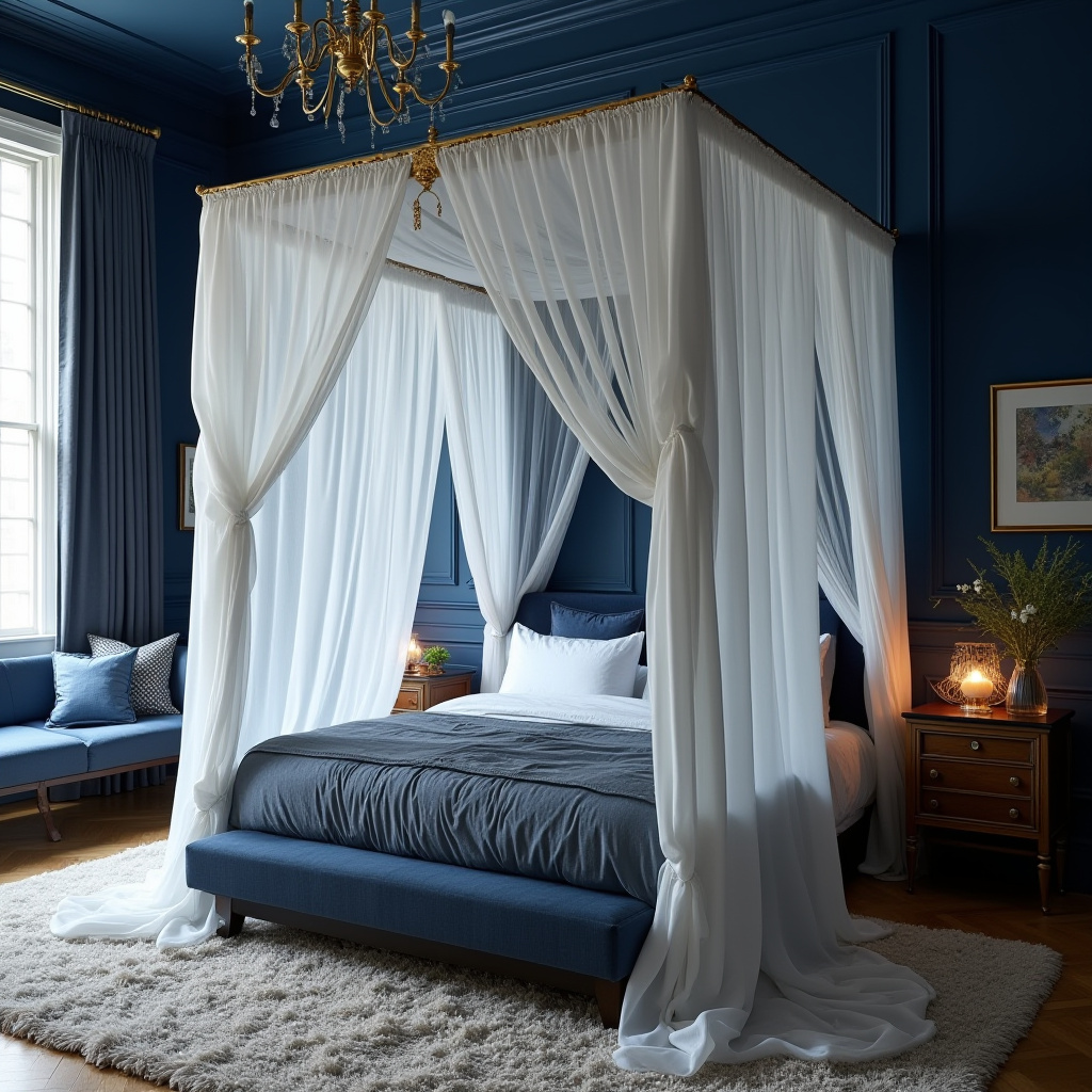 Deep Blue Bedroom 16