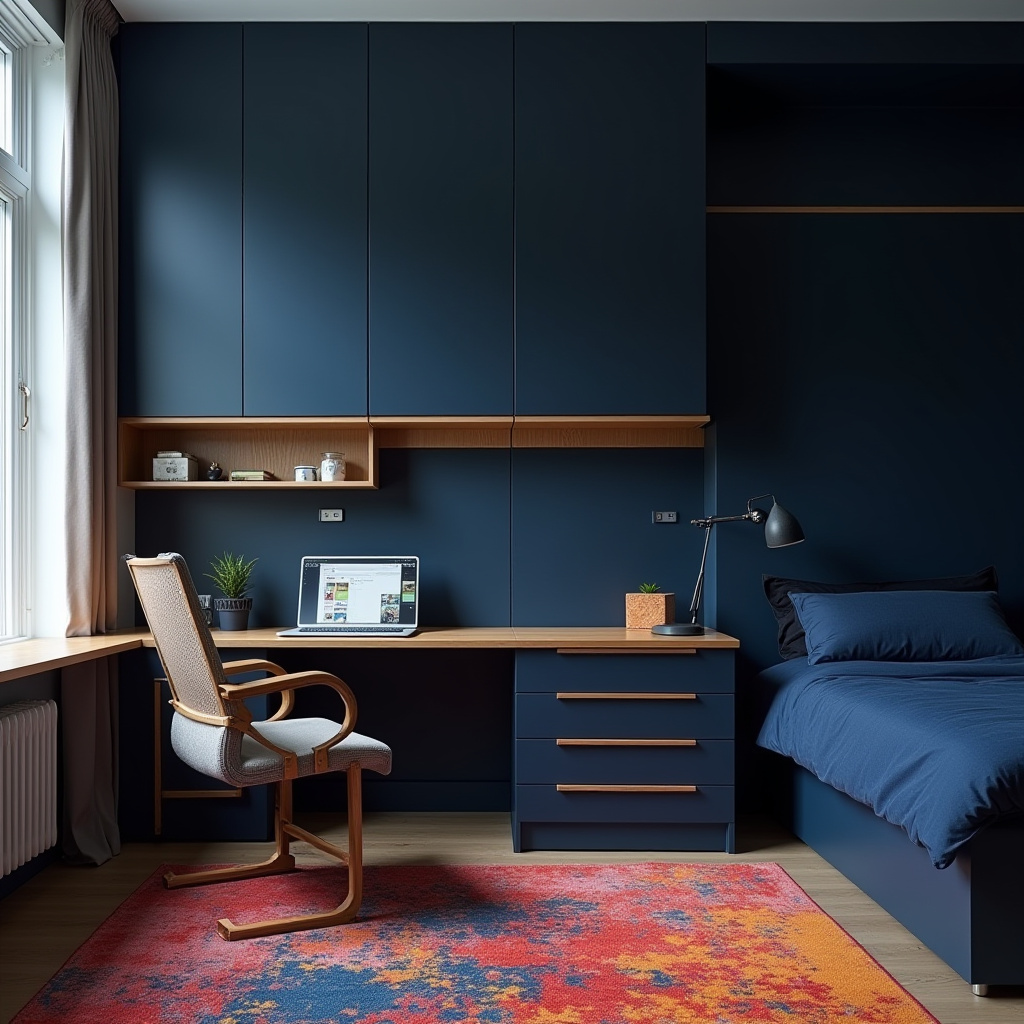 Deep Blue Bedroom 19