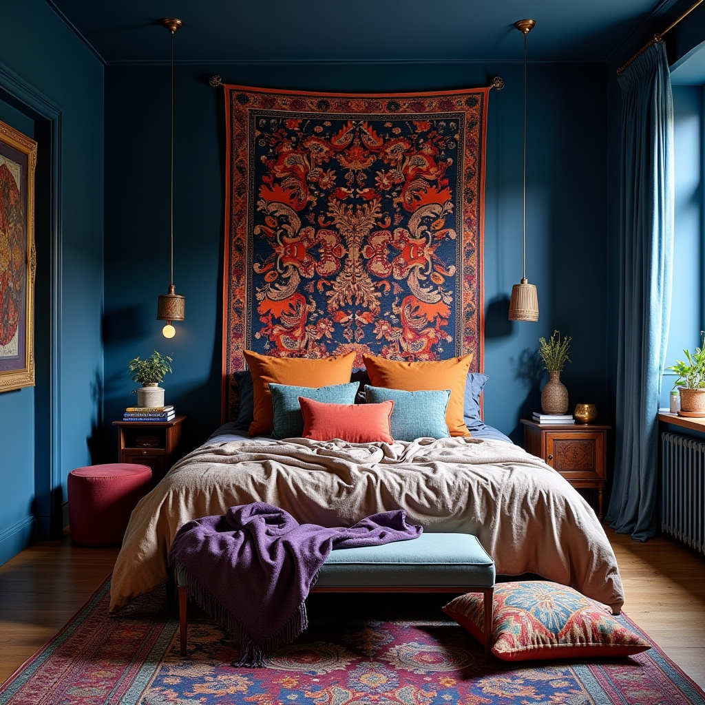 Deep Blue Bedroom 20