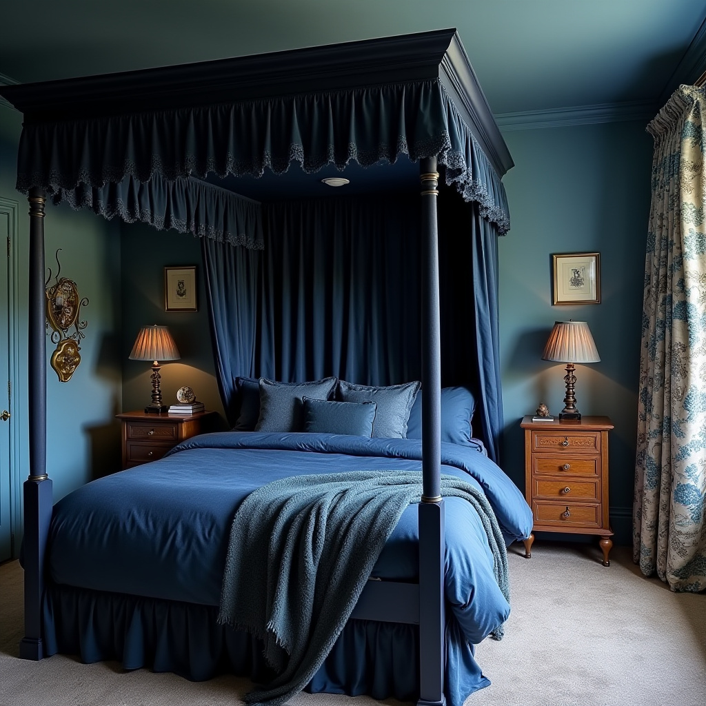 Deep Blue Bedroom 21