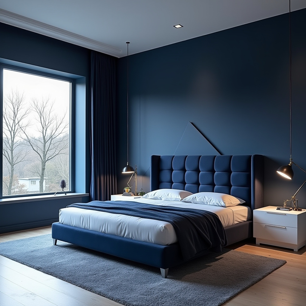 Deep Blue Bedroom 25
