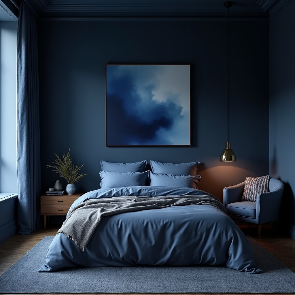 Deep Blue Bedroom 27