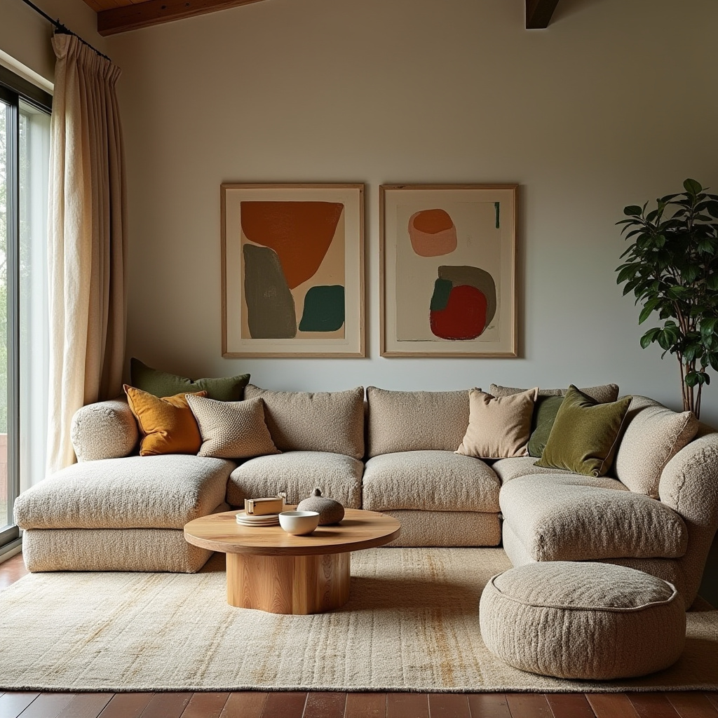 Earthy Modern Living Room 10