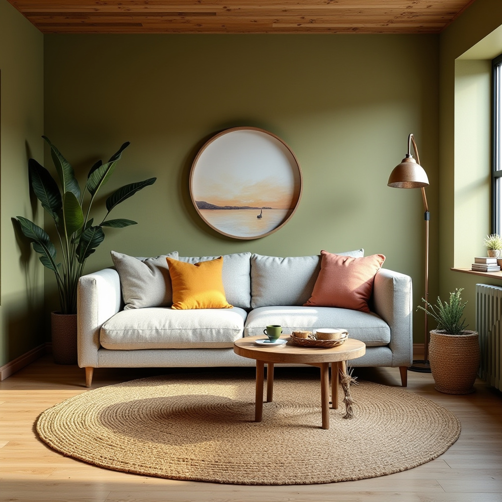 Earthy Modern Living Room 12