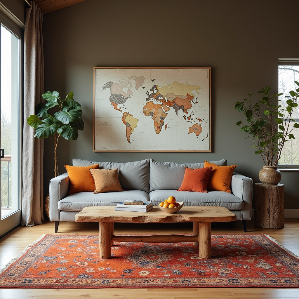 Earthy Modern Living Room 14