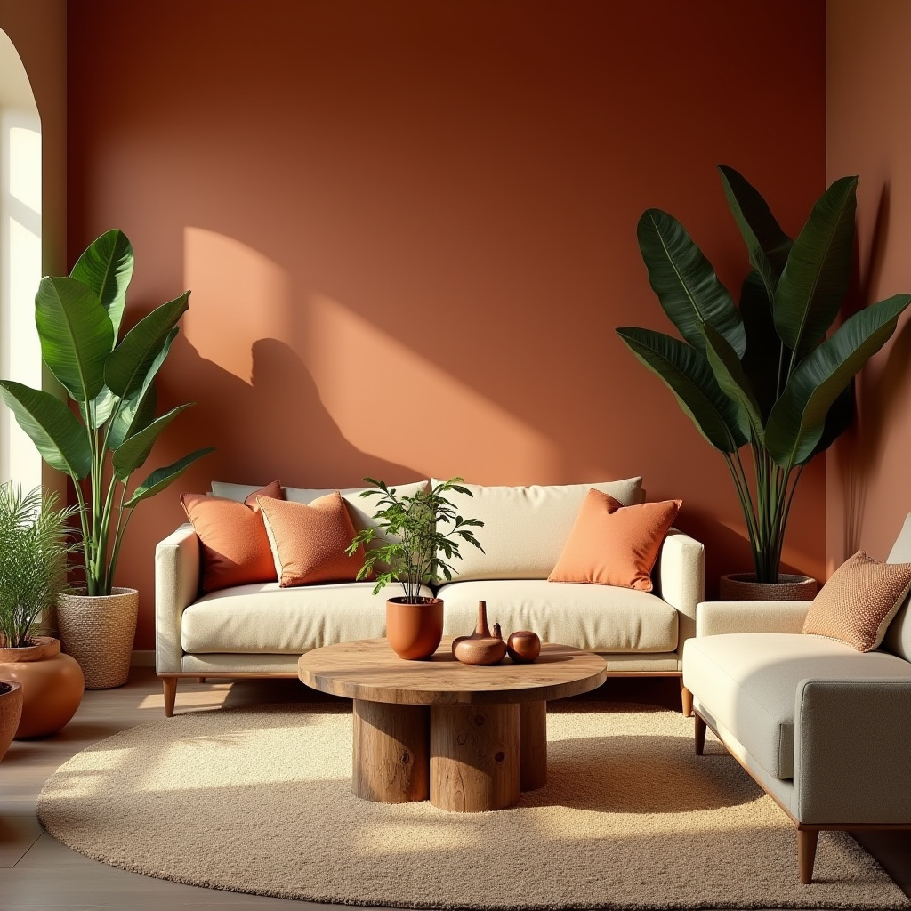 Earthy Modern Living Room 18