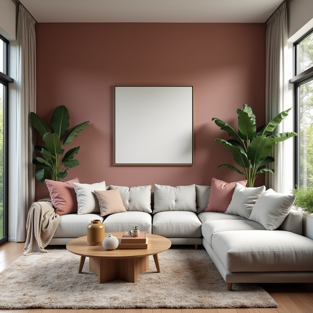 Earthy Modern Living Room 19