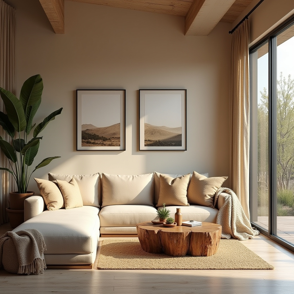 Earthy Modern Living Room 24