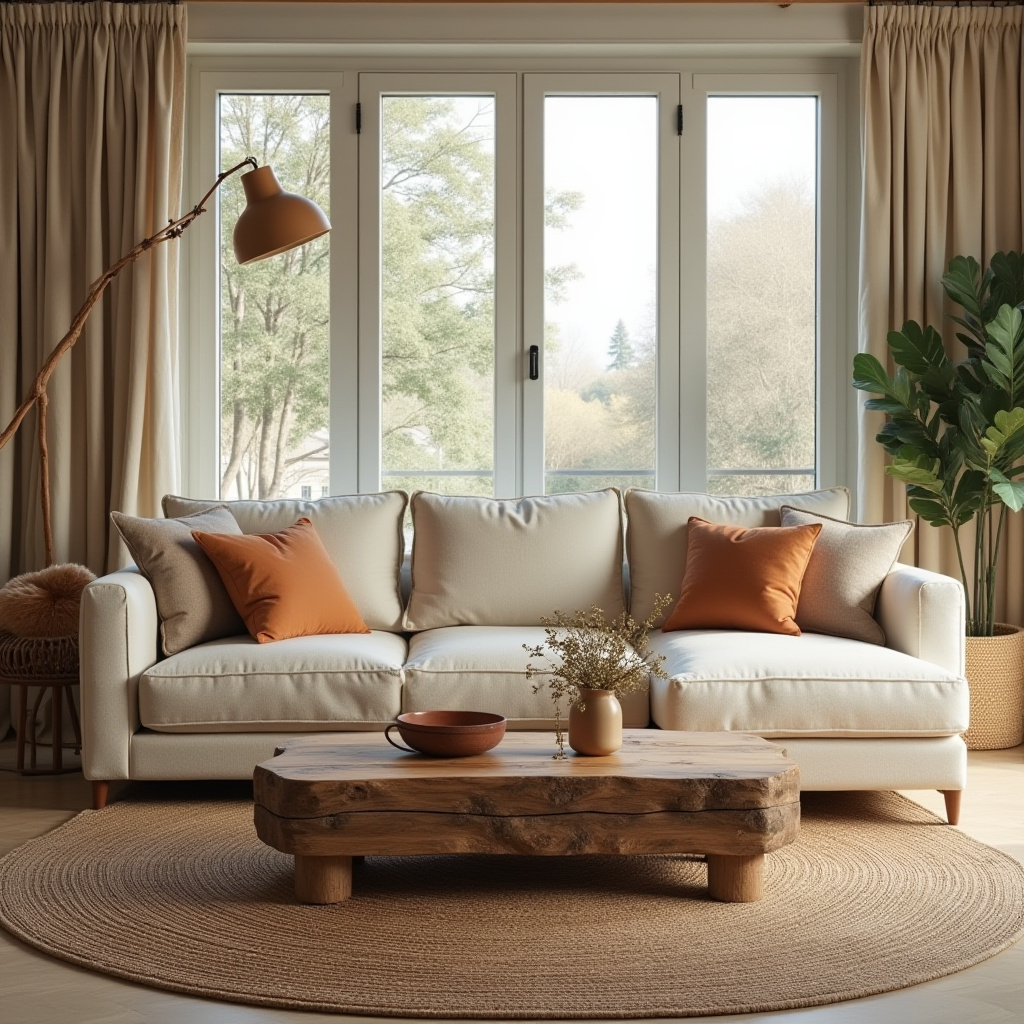 Earthy Modern Living Room 30