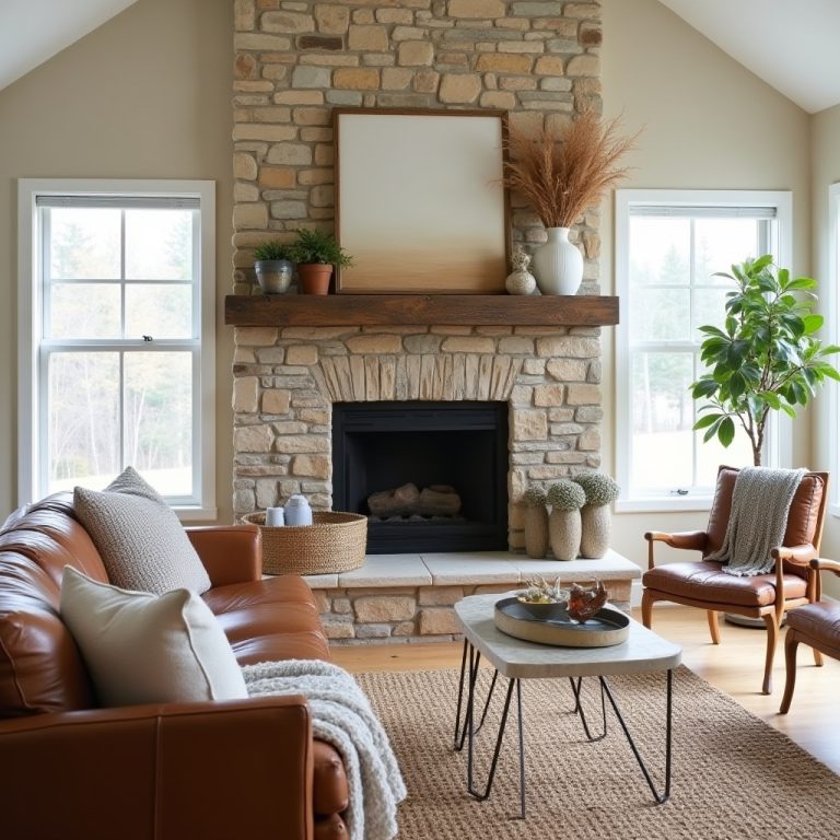 Farmhouse Fireplace Decor 1