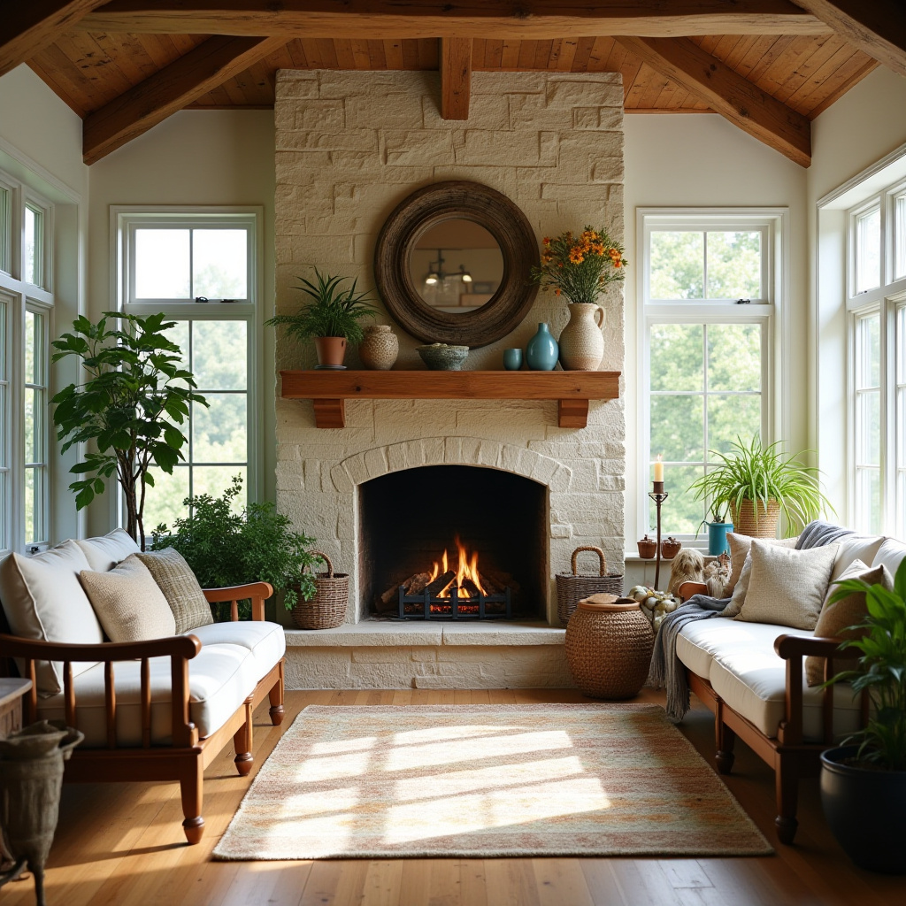 Farmhouse Fireplace Decor 22