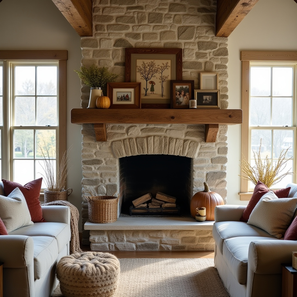 Farmhouse Fireplace Decor 23