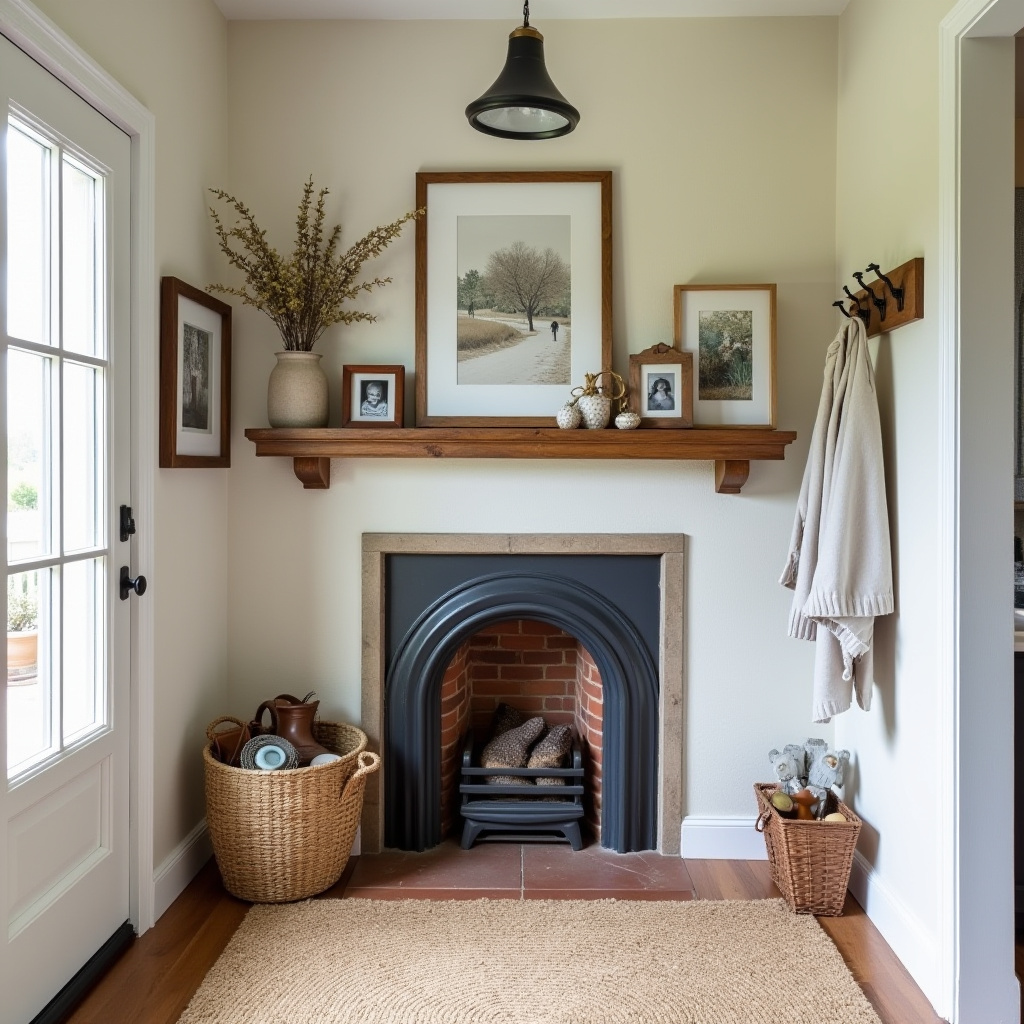 Farmhouse Fireplace Decor 27