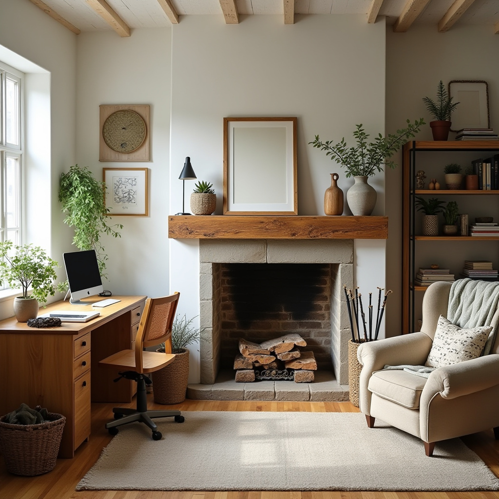 Farmhouse Fireplace Decor 28