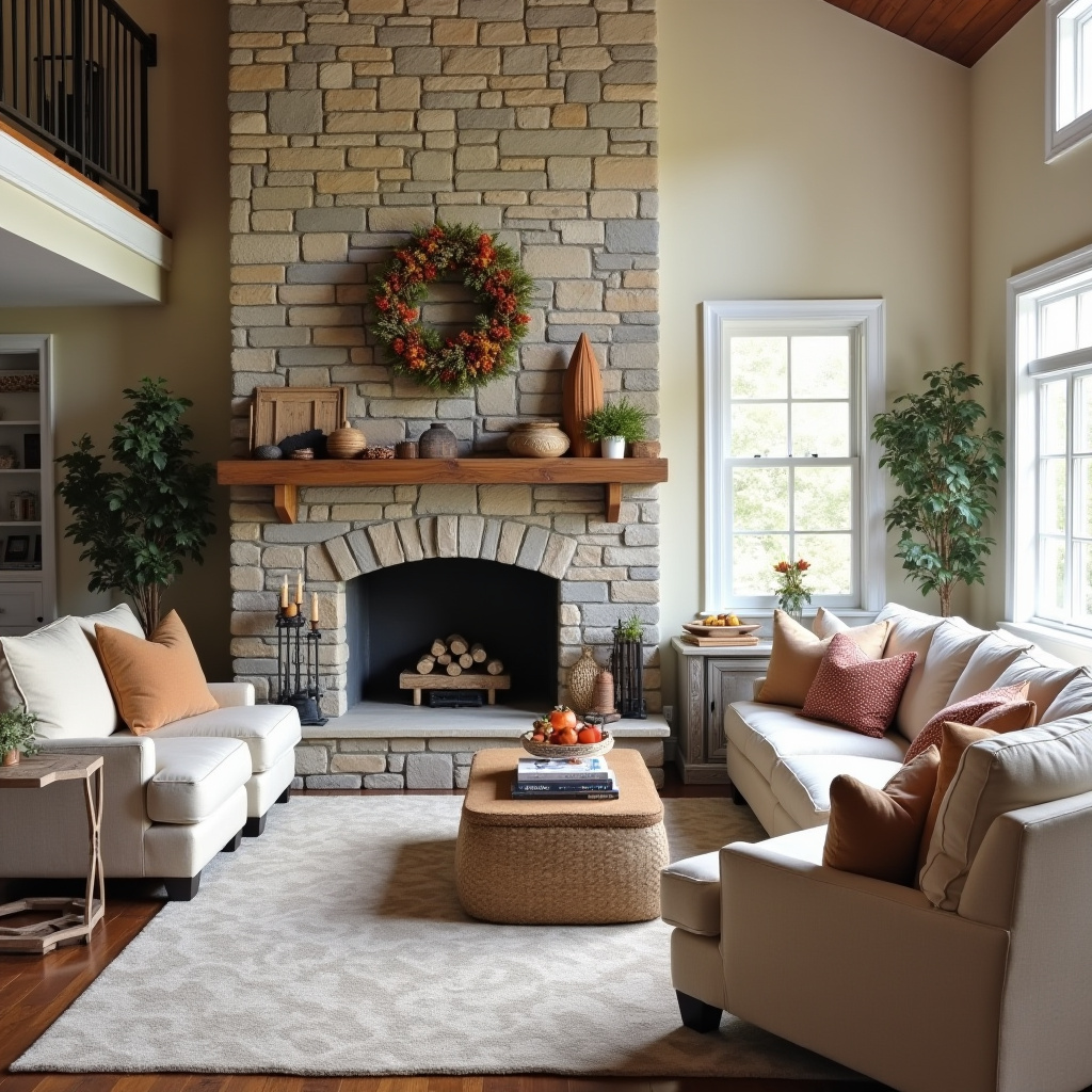 Farmhouse Fireplace Decor 9