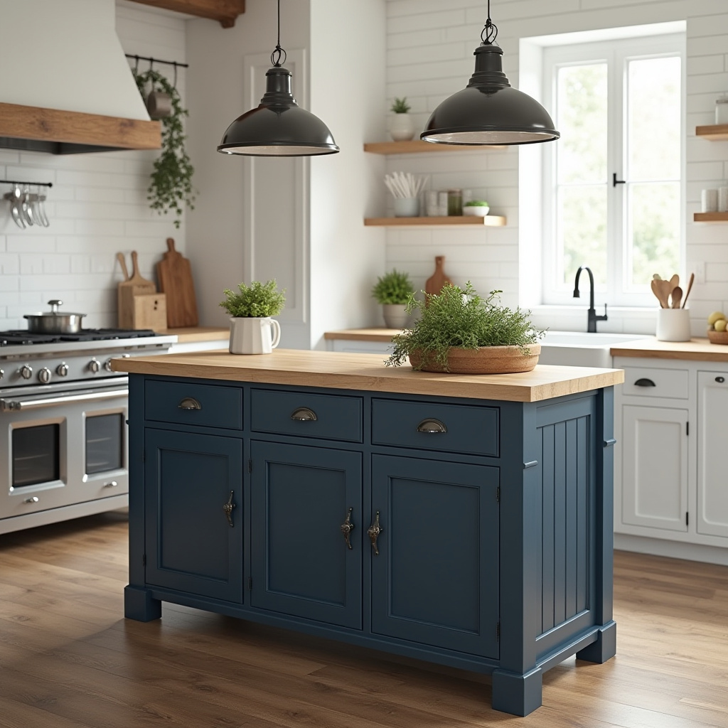 Farmhouse Kitchen Island 16