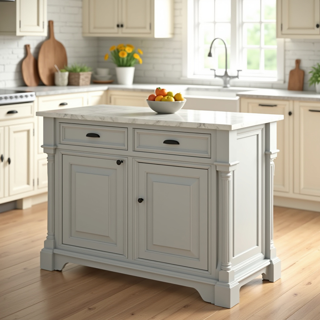 Farmhouse Kitchen Island 17