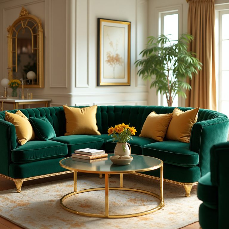 Gold Accents Living Room 1