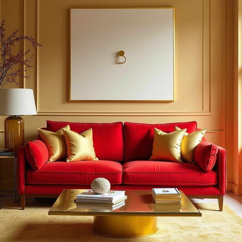 Gold Accents Living Room 12