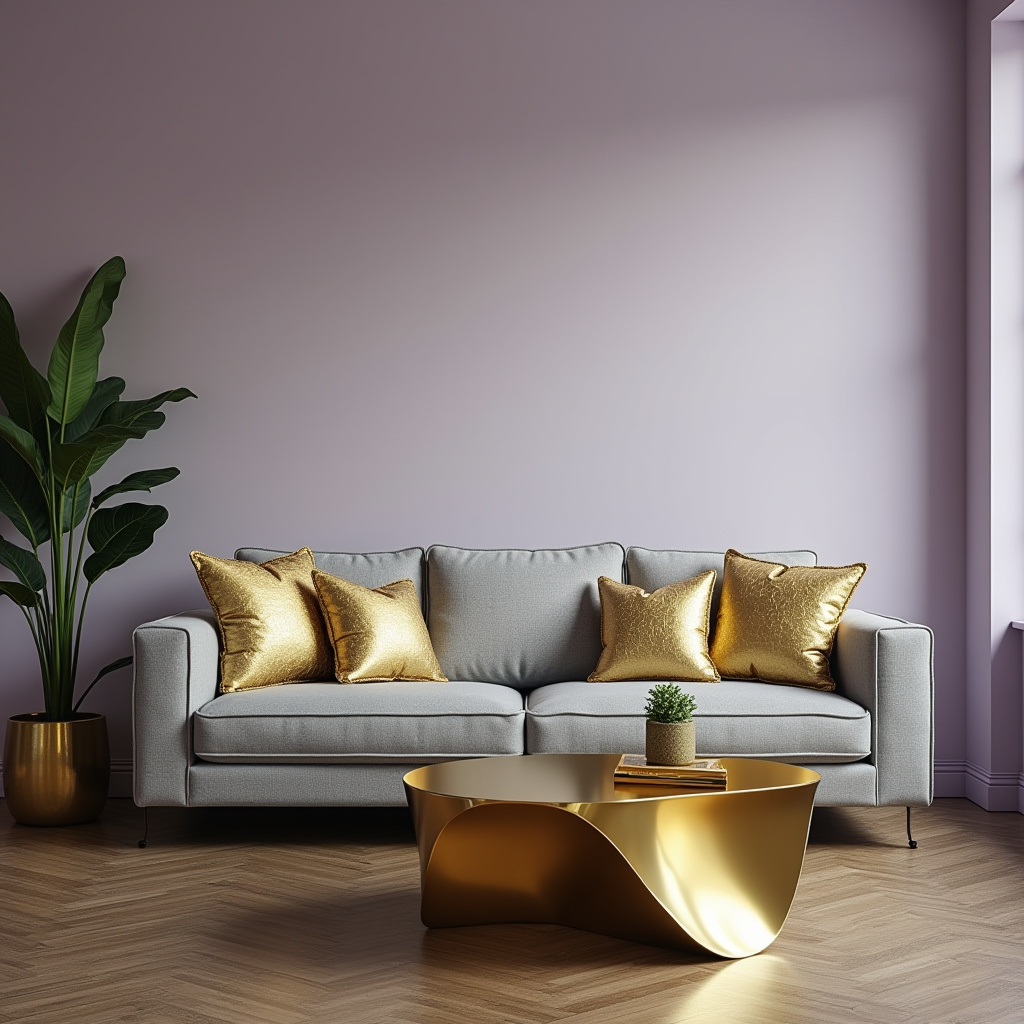 Gold Accents Living Room 13