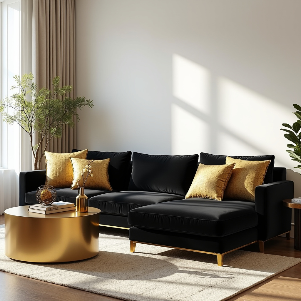 Gold Accents Living Room 17