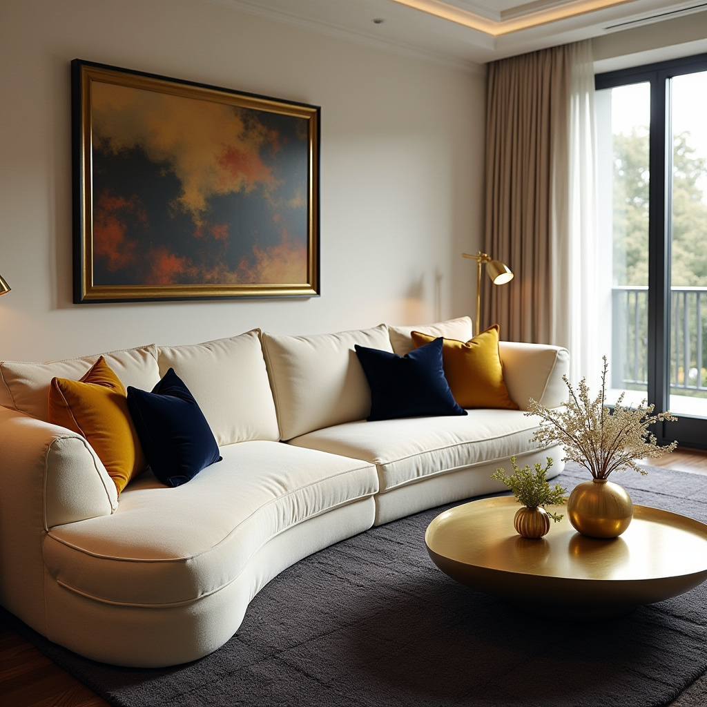 Gold Accents Living Room 18