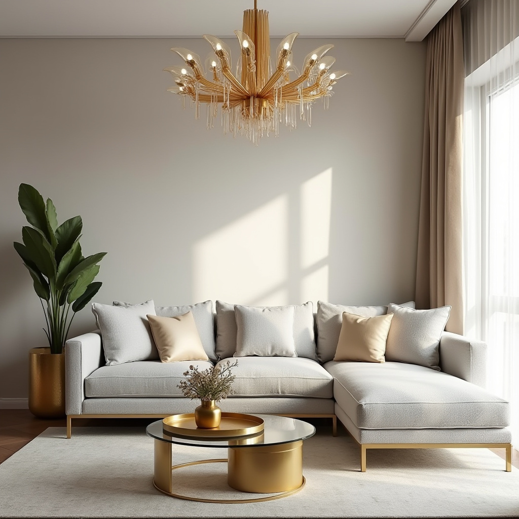 Gold Accents Living Room 2
