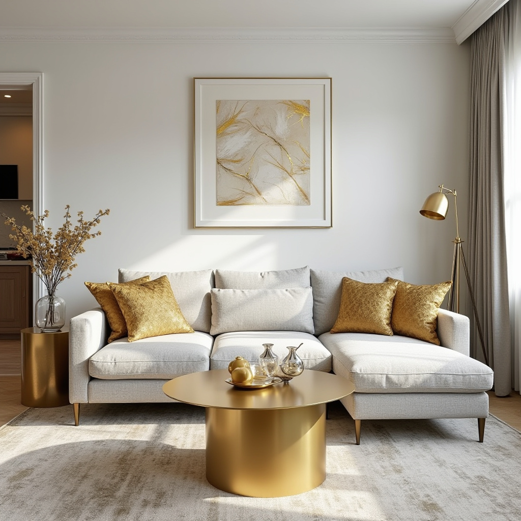 Gold Accents Living Room 20