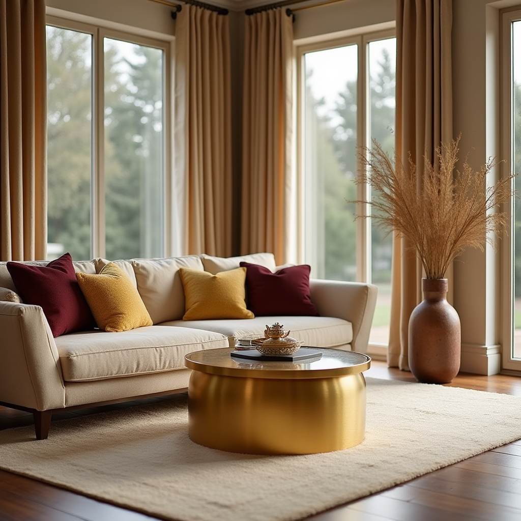Gold Accents Living Room 22