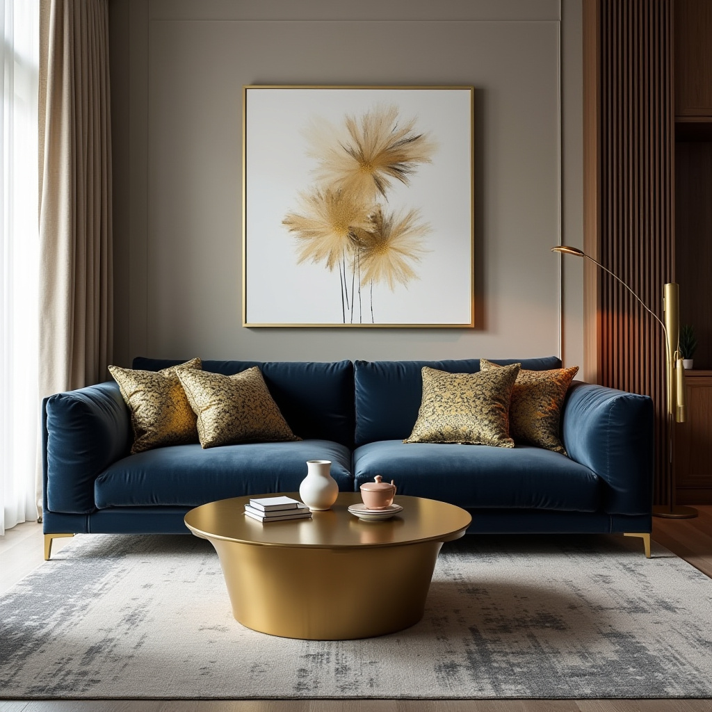 Gold Accents Living Room 23