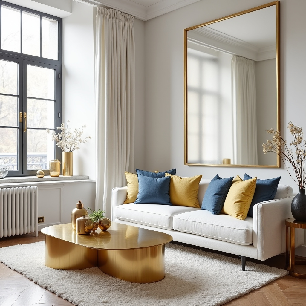 Gold Accents Living Room 24