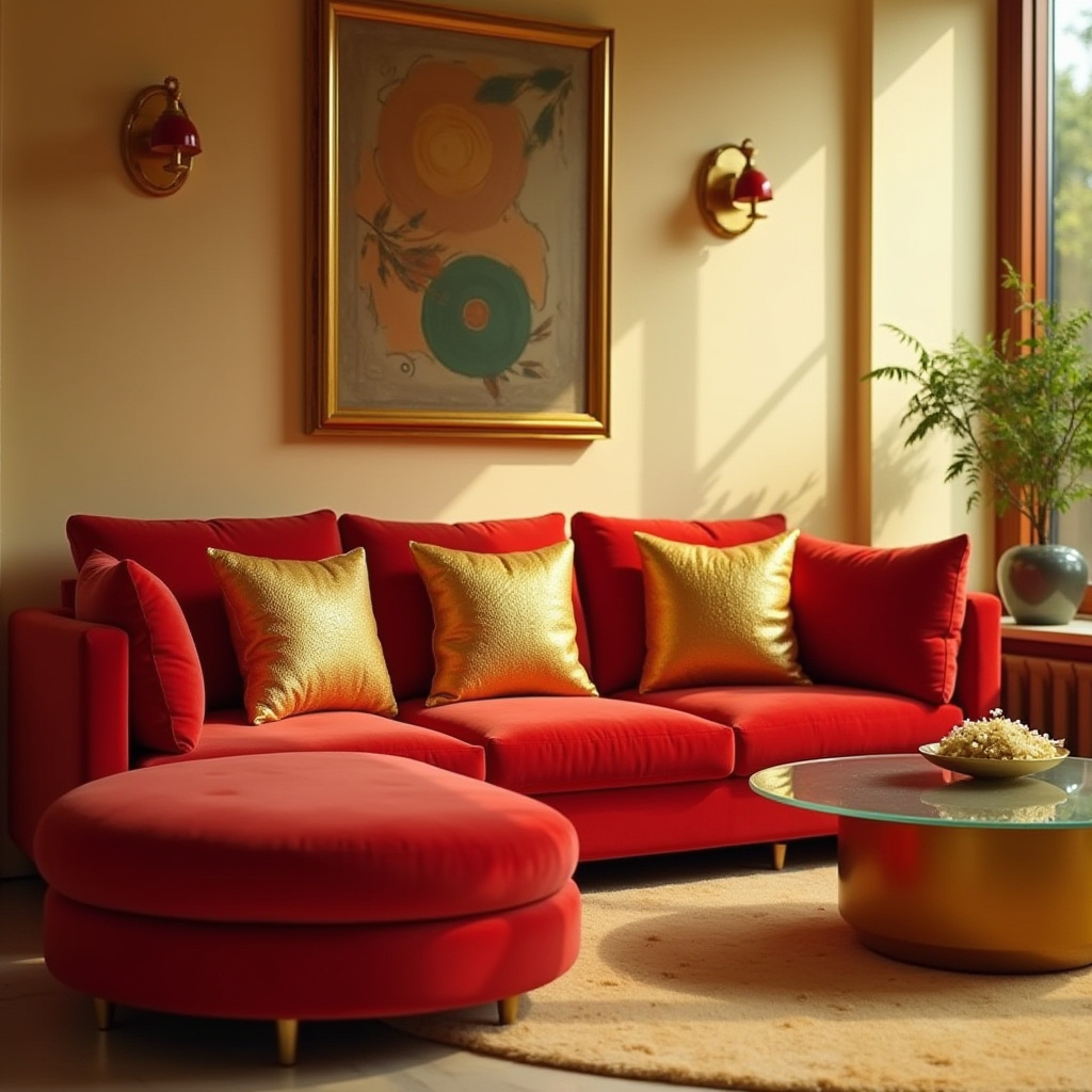 Gold Accents Living Room 25