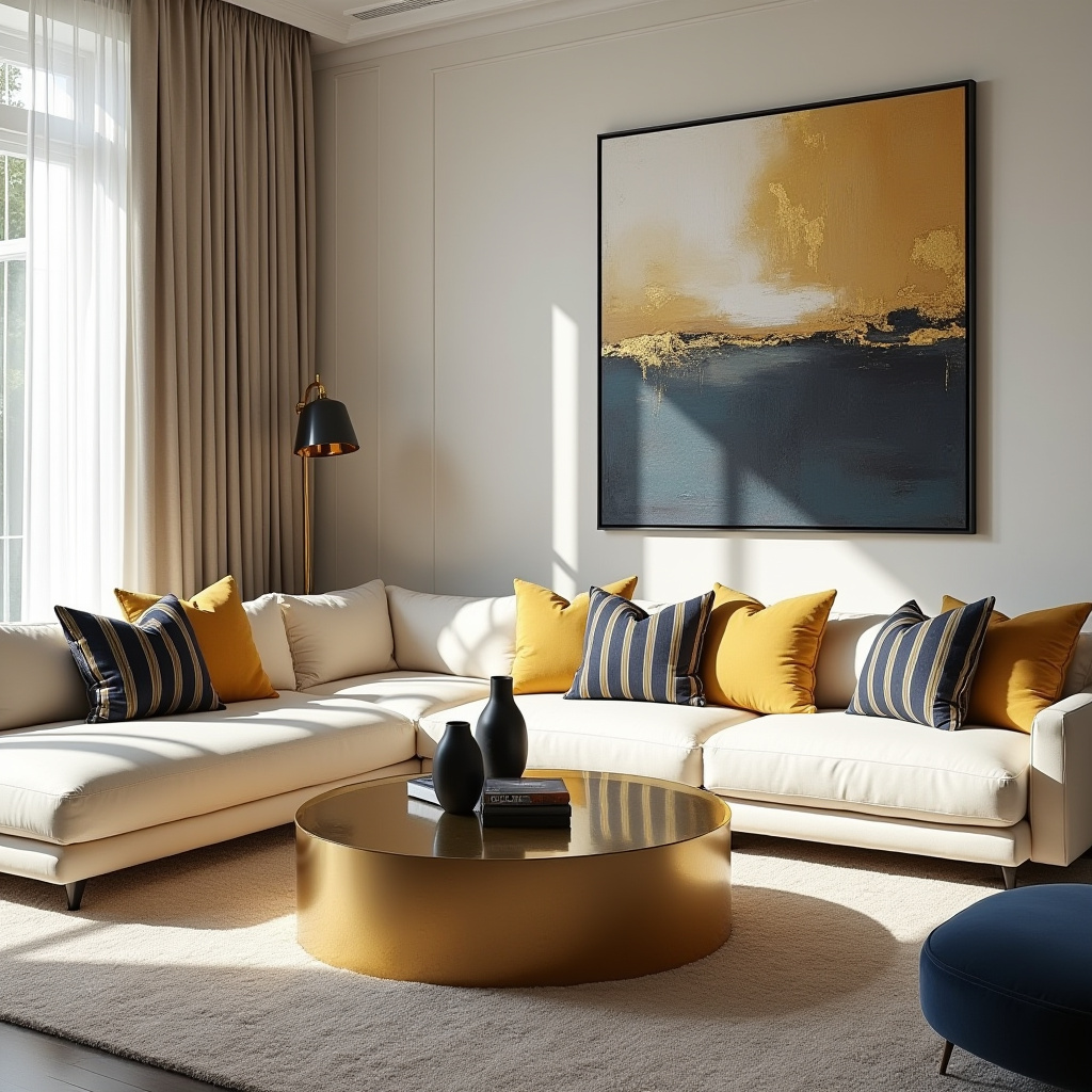 Gold Accents Living Room 27