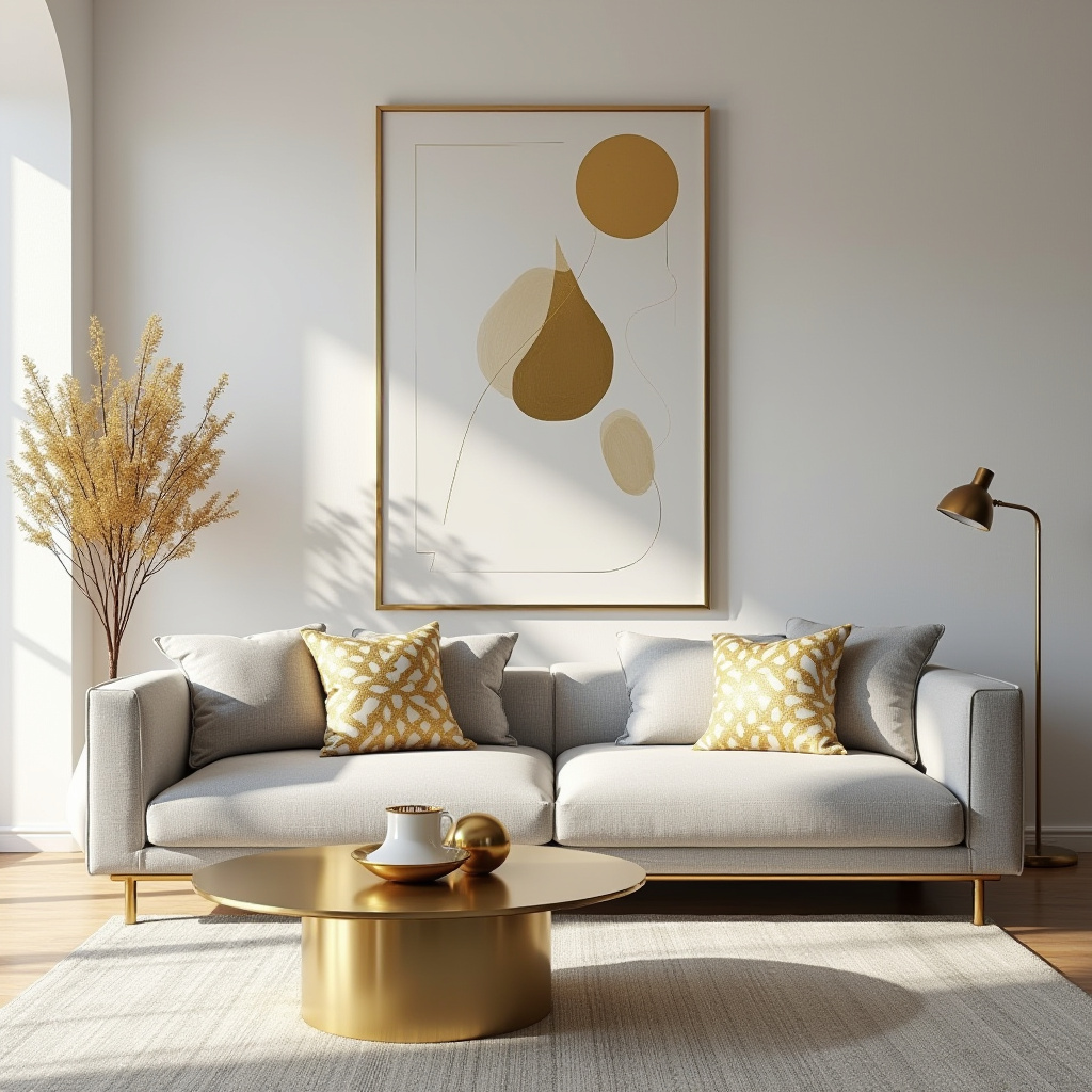 Gold Accents Living Room 29
