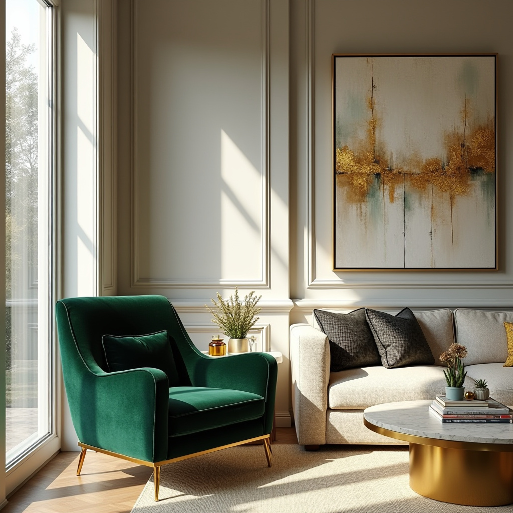 Gold Accents Living Room 6