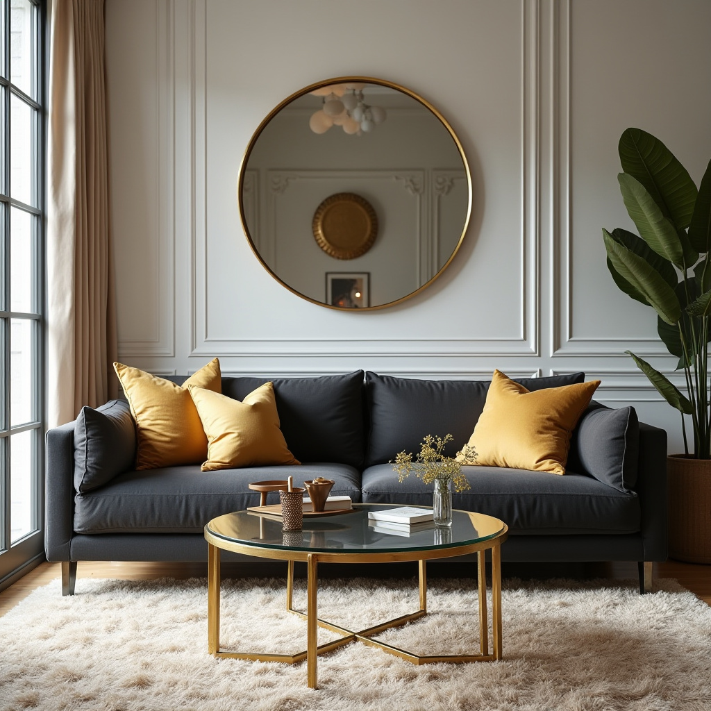 Gold Accents Living Room 8