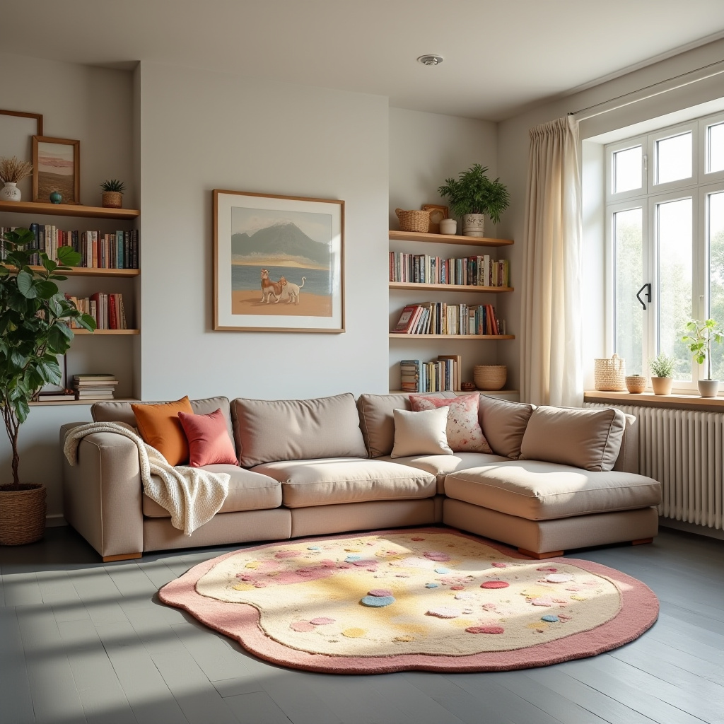 Gray Flooring Living Room 12