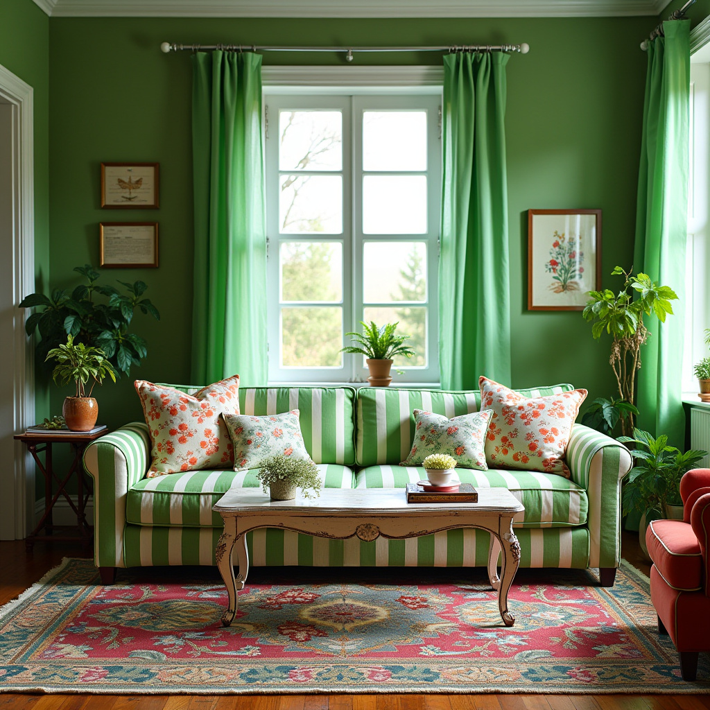 Green Living Room Decor 10