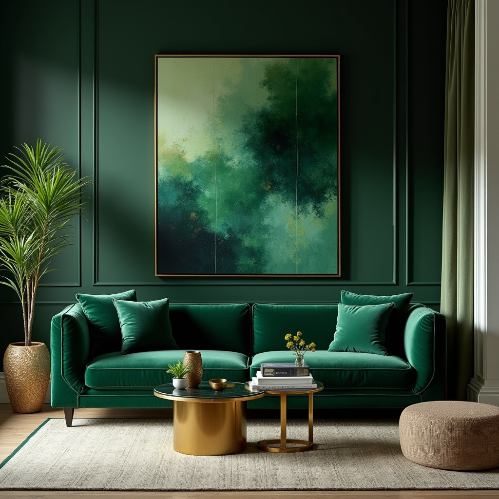 Green Living Room Decor 13