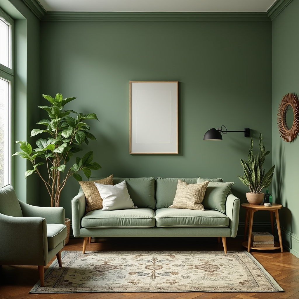 Green Living Room Decor 15