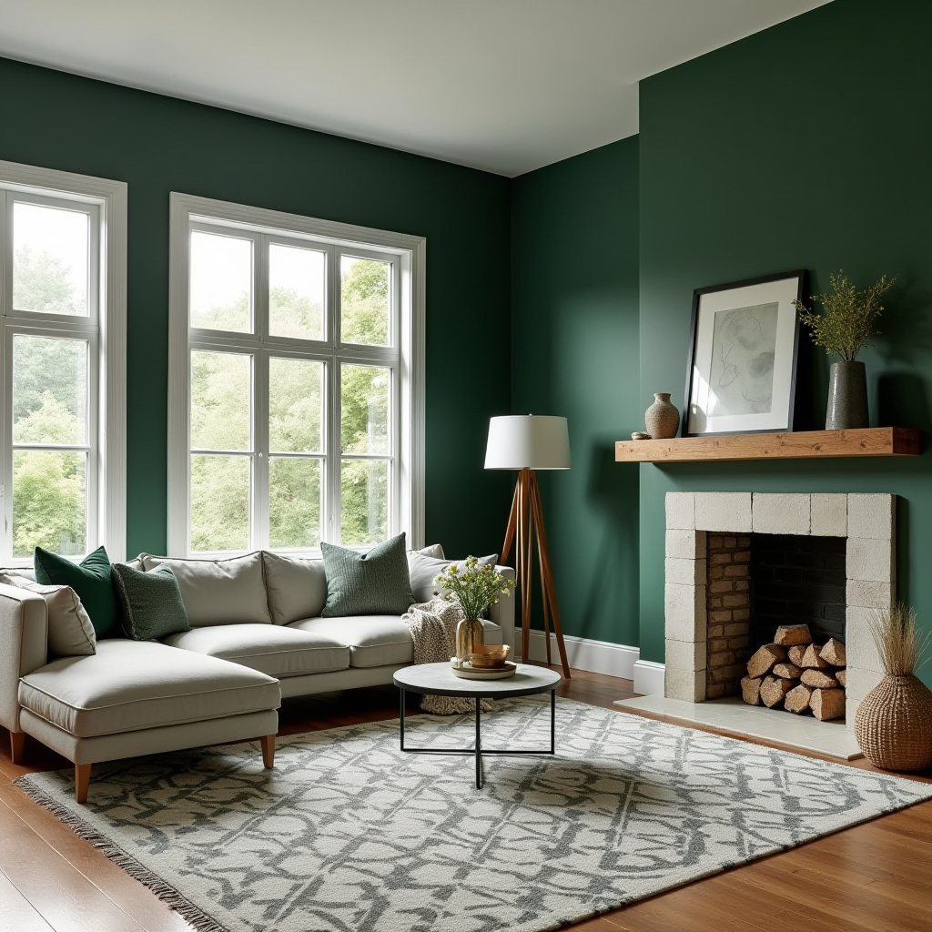 Green Living Room Decor 5