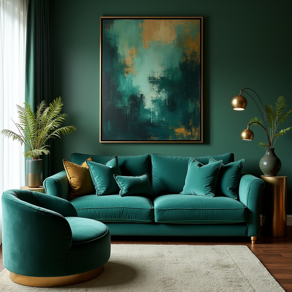 Green Living Room Decor 7