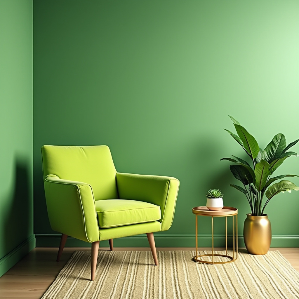 Green And Gold Living Room 15
