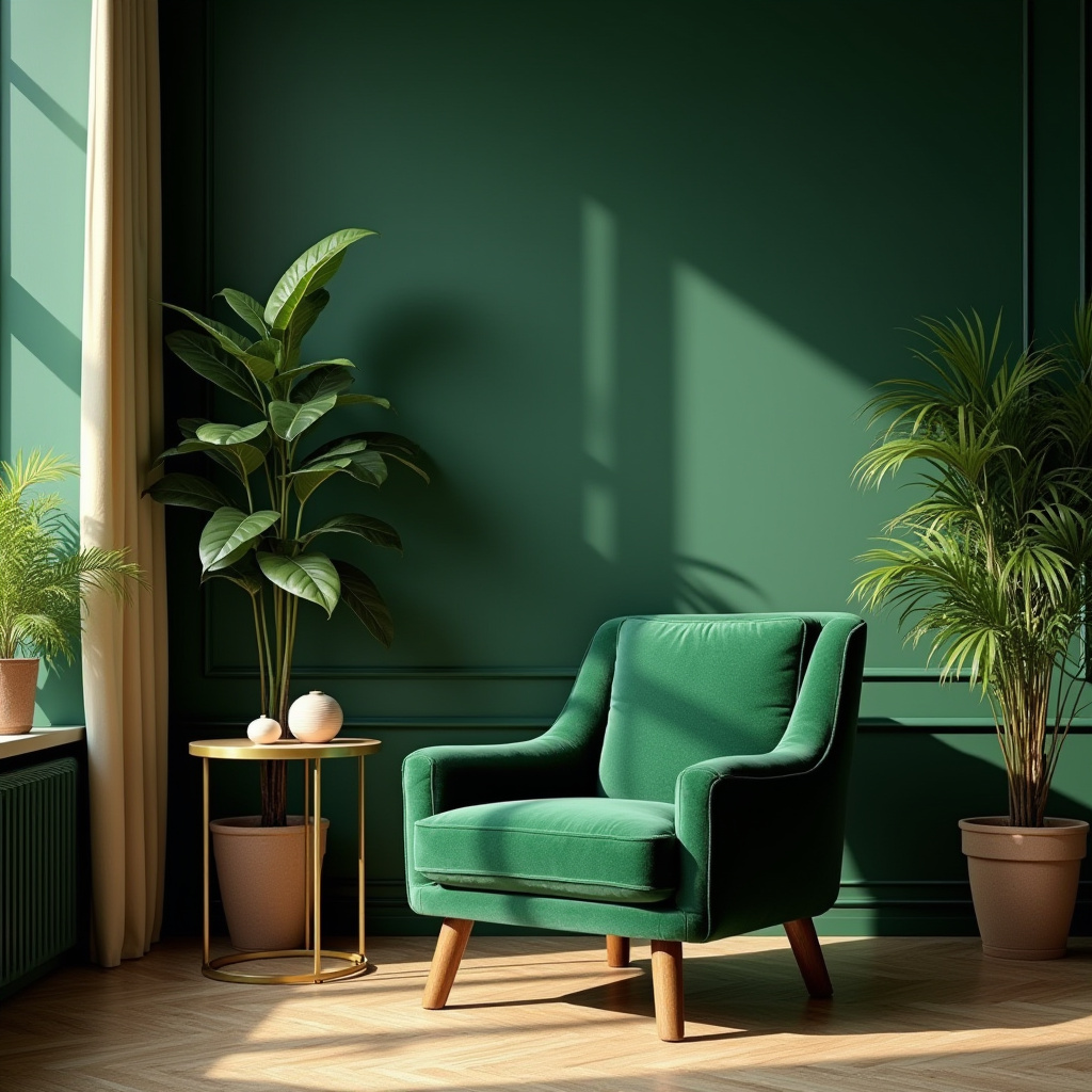 Green And Gold Living Room 27